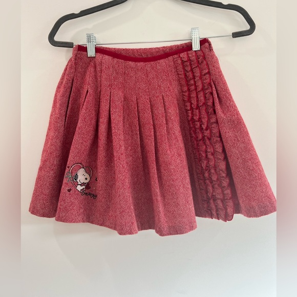 Snoopy Peanut Skirt Red Wool Mini Size‎ 10-12 Years old - Picture 1 of 12